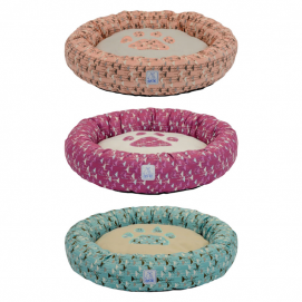 CAMA COZY PETS REDONDA CON HUELLA 22"