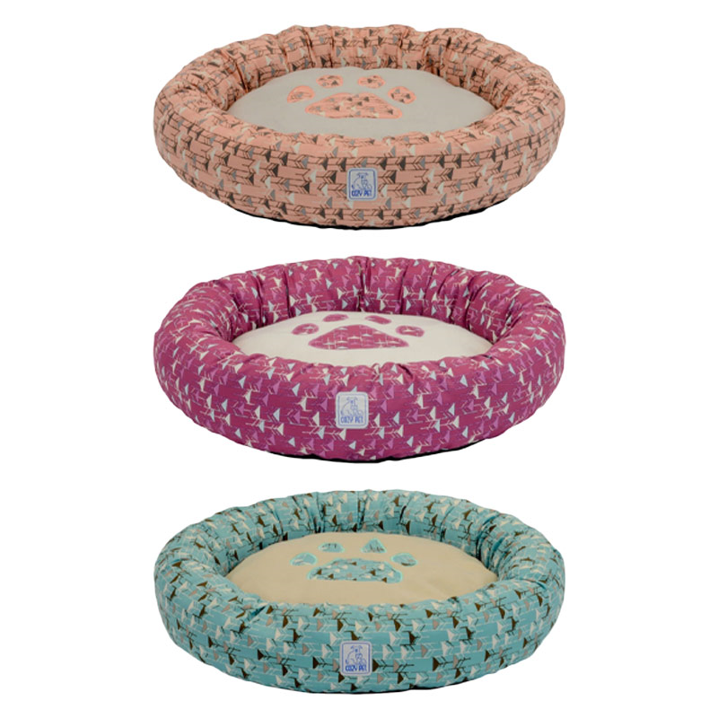 CAMA COZY PETS REDONDA CON HUELLA 22"