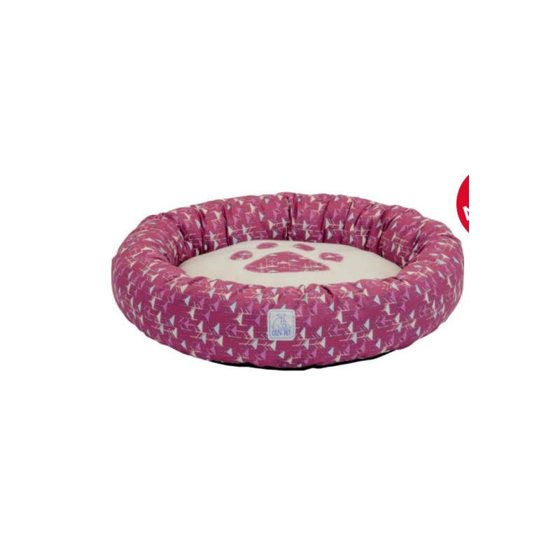CAMA COZY PETS REDONDA CON HUELLA 22"