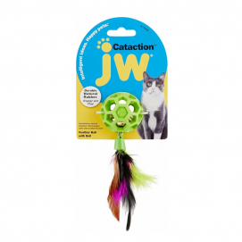 JUGUETE CAT ACTION – PELOTA CON PLUMAS Y CASCABEL