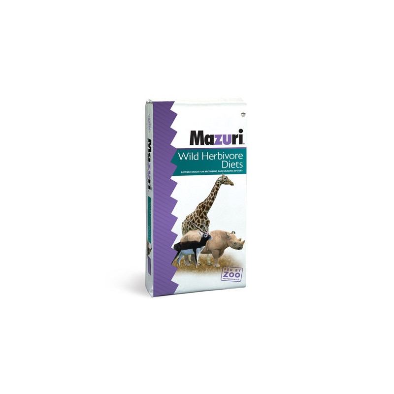 Mazuri® Wild Herbivore Hi-Fiber Diet - Alimento para especies grandes hervíboras