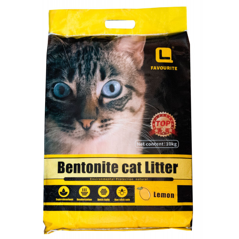 Arena aglutinante para gatos - Aroma a Limón 10kg