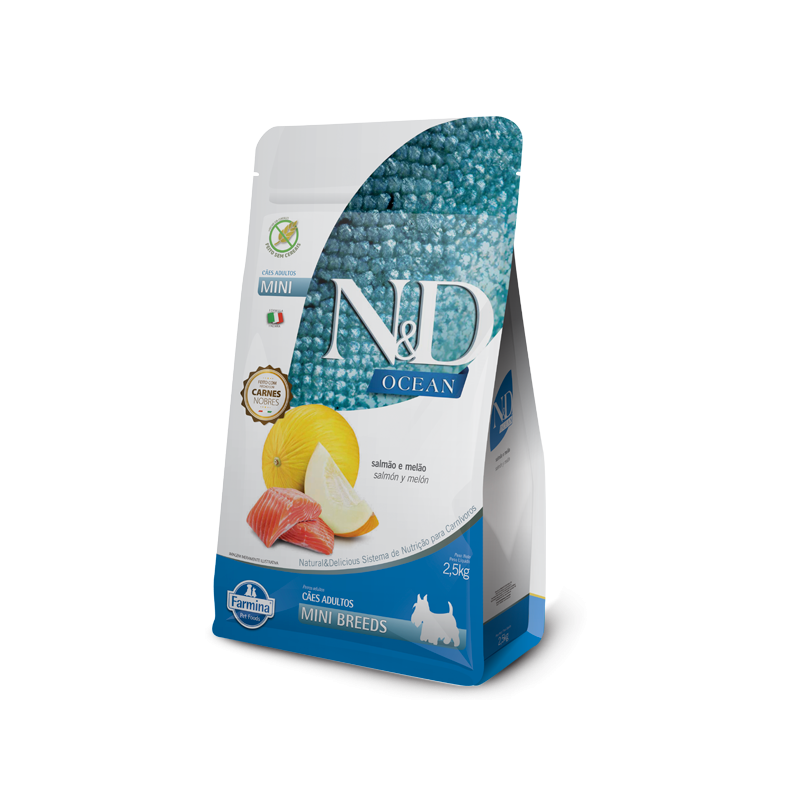 N&D SALMÓN & MELÓN ADULTO MINI 2.5kg
