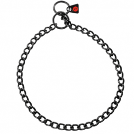 Collar Eslabones redondos acero inoxidable negro 2.5 mm