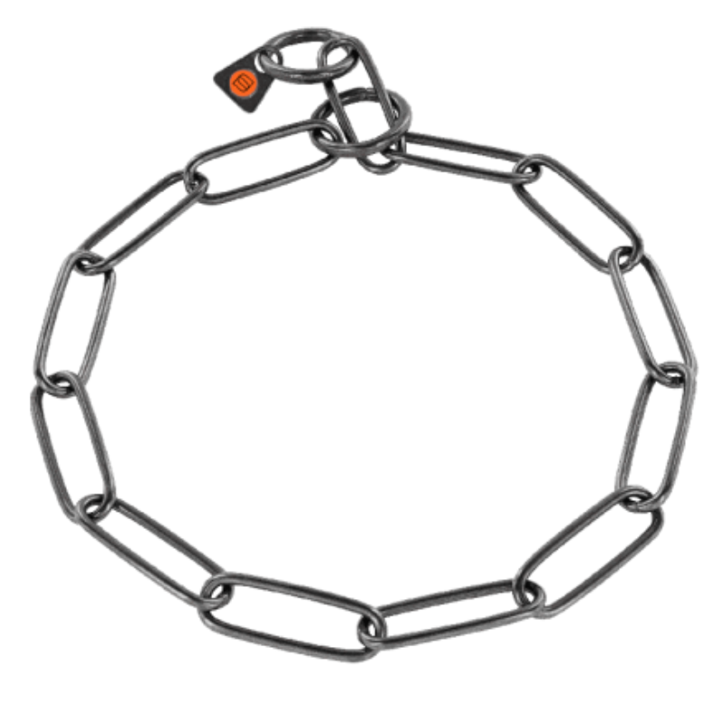Collar Eslabones largos acero inoxidable negro 3.0 mm