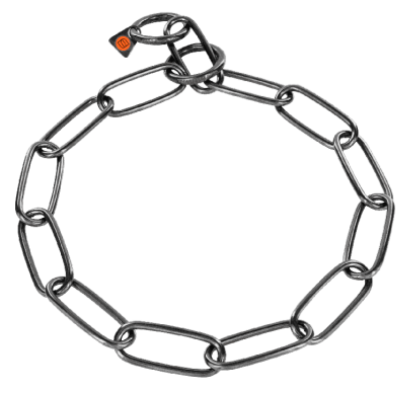 Sprenger Collar Eslabones largos acero inoxidable negro 4.0 mm