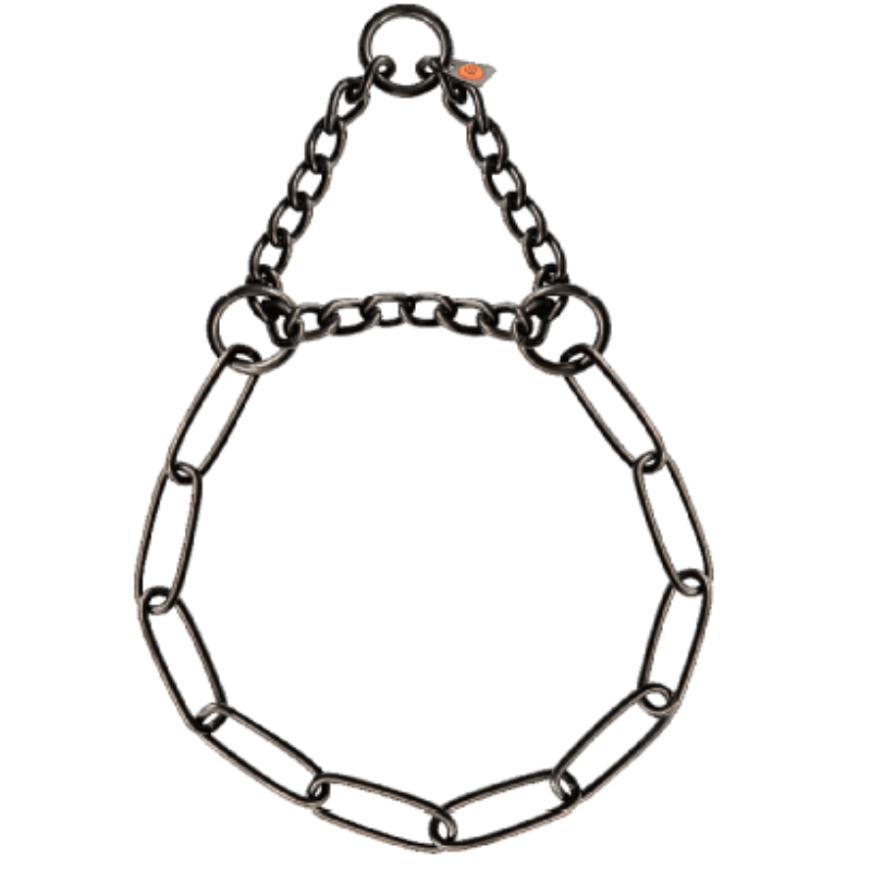 Collar con tracción limitada acero inoxidable negro 3.0 mm