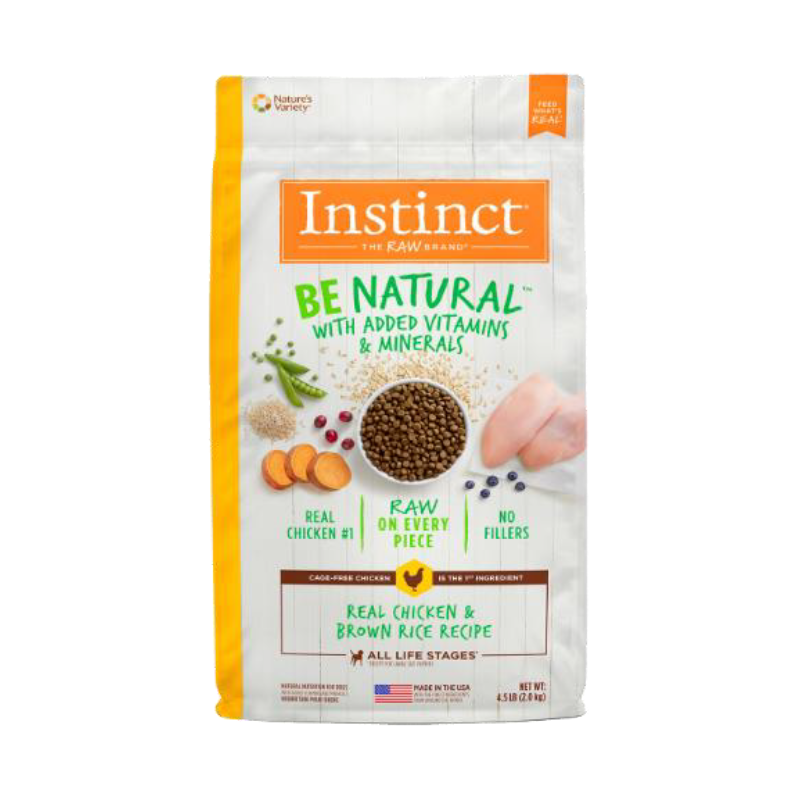 INSTINCT BE NATURAL CHICKEN & BROWN RICE FOR DOGS