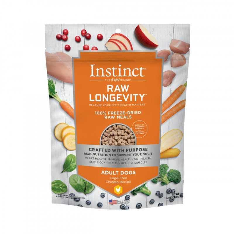 INSTINCT RAW LONGEVITY - ADULT DOGS - CHICKEN– 9.5 onzas
