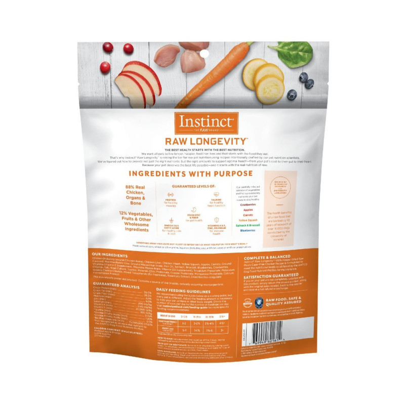 INSTINCT RAW LONGEVITY - ADULT DOGS - CHICKEN– 9.5 onzas