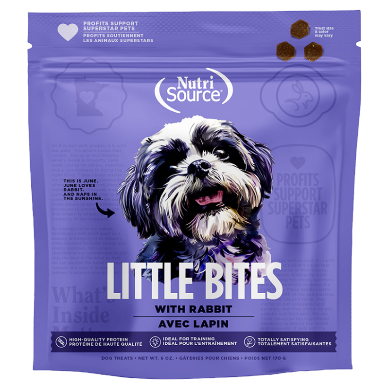 Nutrisource Little Bites with rabbit treat 6oz