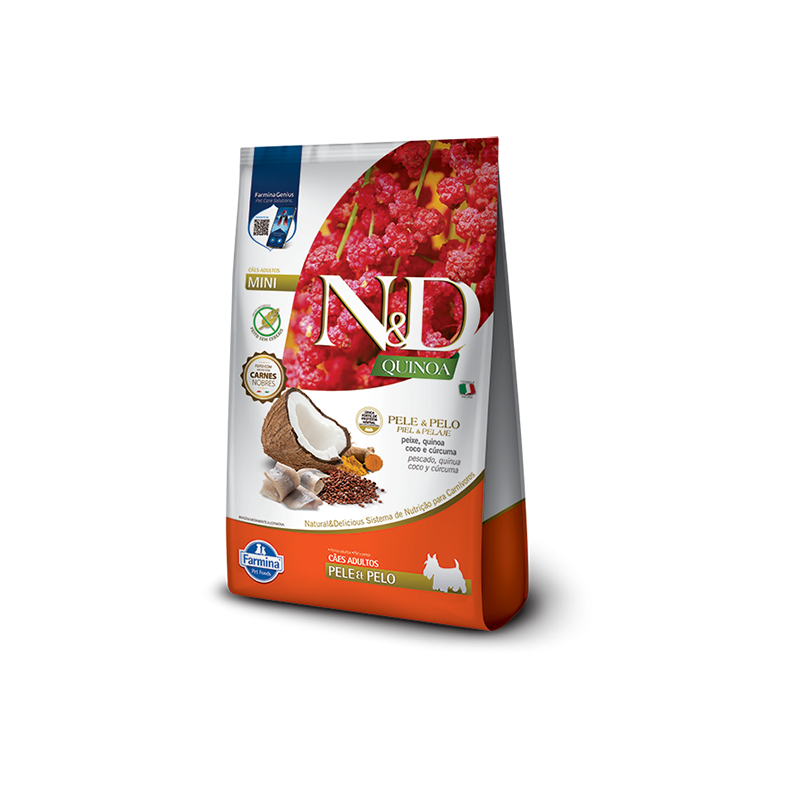 N&D QUINOA CANINE ADULTO MINI SKIN PEIXE 2,5KG