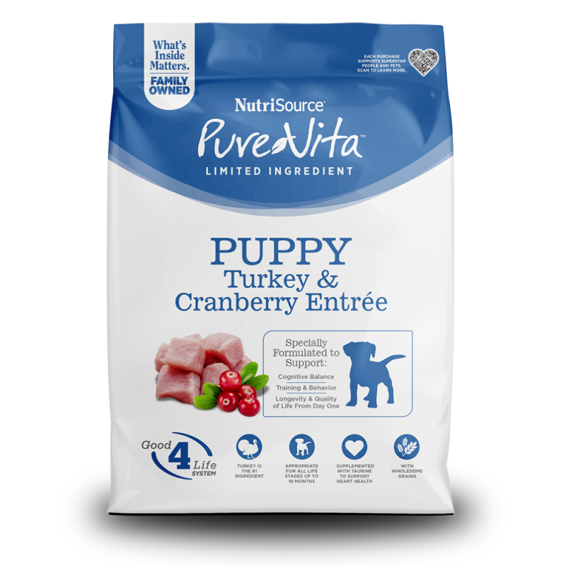 Nutrisource  PURE VITA PUPPY TURKEY & CRANBERRY