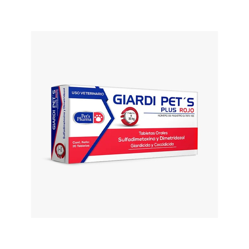 Giardi Pets Plus Rojo - Caja 20 tabletas
