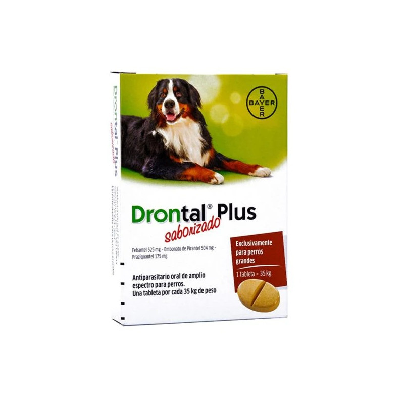 Drontal Plus 30 para Perros - Desparasitante Interno - Tableta Unitaria