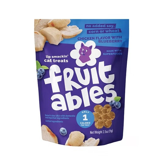 FRUITABLES CAT TREATS CHICKEN WITH BLUEBERRY - POLLO CON ARÁNDANOS