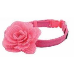 COLLAR Li´L PALS 3/8” – ROSA CON FLOR