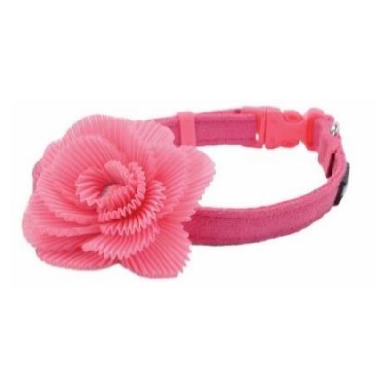 COLLAR Li´L PALS 3/8” – ROSA CON FLOR