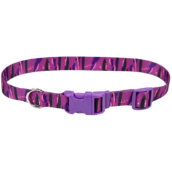 COLLAR PET ATTIRE – MORADO TIPO ZEBRA
