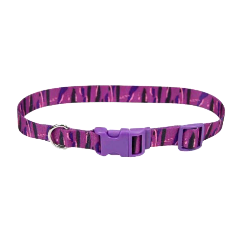 COLLAR PET ATTIRE – MORADO TIPO ZEBRA