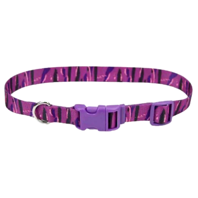 COLLAR PET ATTIRE – MORADO TIPO ZEBRA