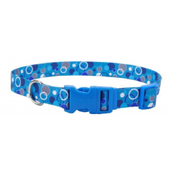 COLLAR PET ATTIRE – CELESTE CON BURBUJAS 1"