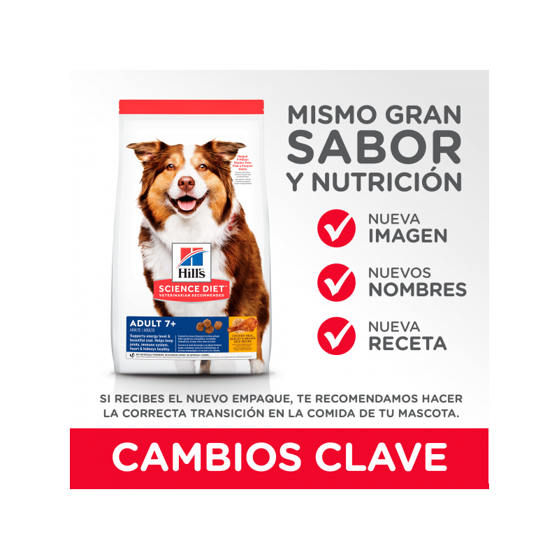 Hills Science Diet SENIOR Original. Sabor a Pollo y Arroz