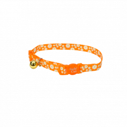 COLLAR PARA GATOS SAFE CAT - AMARILLO CON FLORES