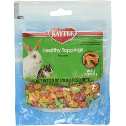 HEALTHY TOPPINGS PAPAYA FOR SMALL ANIMALS GOLOSINA DE PAPAYA DESHIDRATADA PARA PEQUEÑAS ESPECIES
