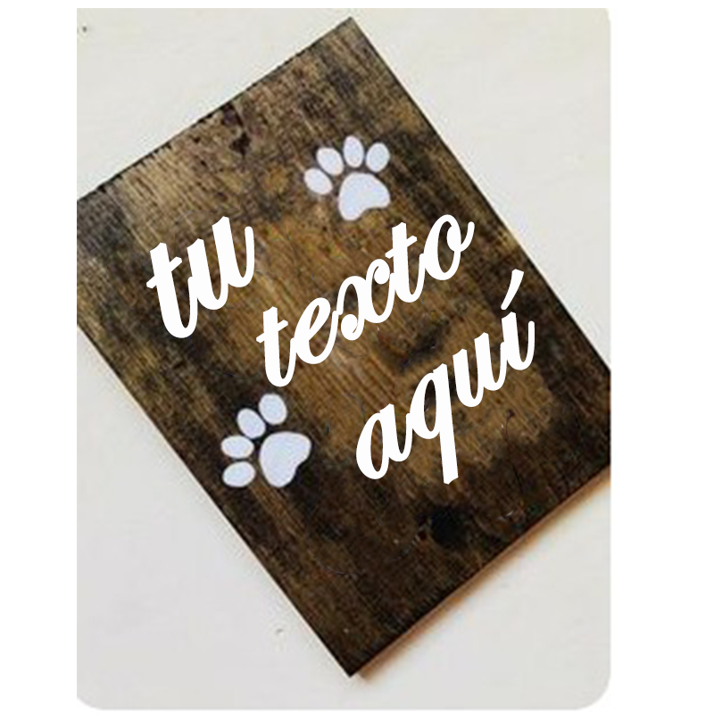 You, me and the dogs - Adorno de Madera Personalizable 30x40cm